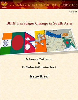 BBIN: Paradigm Change in South Asia