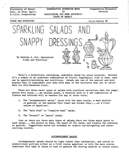 Sparkling Salads and Snappy Dressings