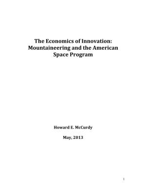 The Economics of Innovation: Mountaineering and the American Space Program