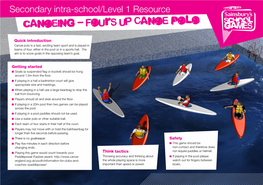Canoeing - Fours up Canoe Polo