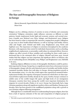 The Size and Demographic Structure of Religions in Europe