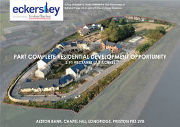 Part Complete Residential Development Opportunity 2.91 Hectares (7.2 Acres)