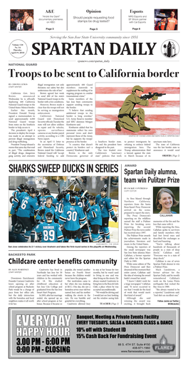Troops to Be Sent to California Border SHARKS SWEEP DUCKS in SERIES