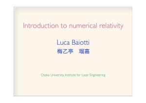 Introduction to Numerical Relativity