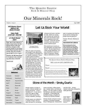 Our Minerals Rock!