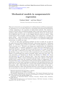 Mechanical Models in Nonparametric Regression