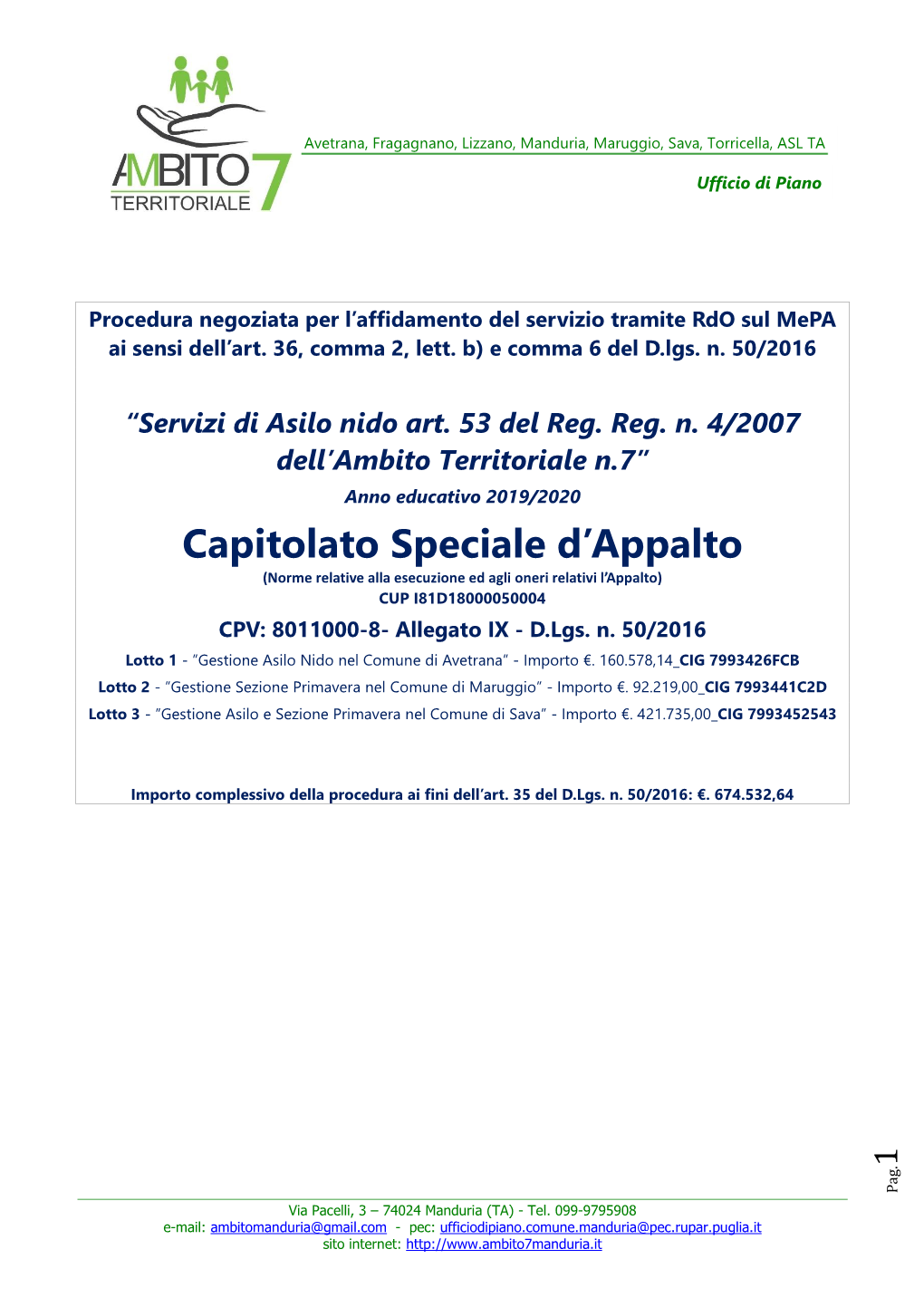 Capitolato Speciale D'appalto