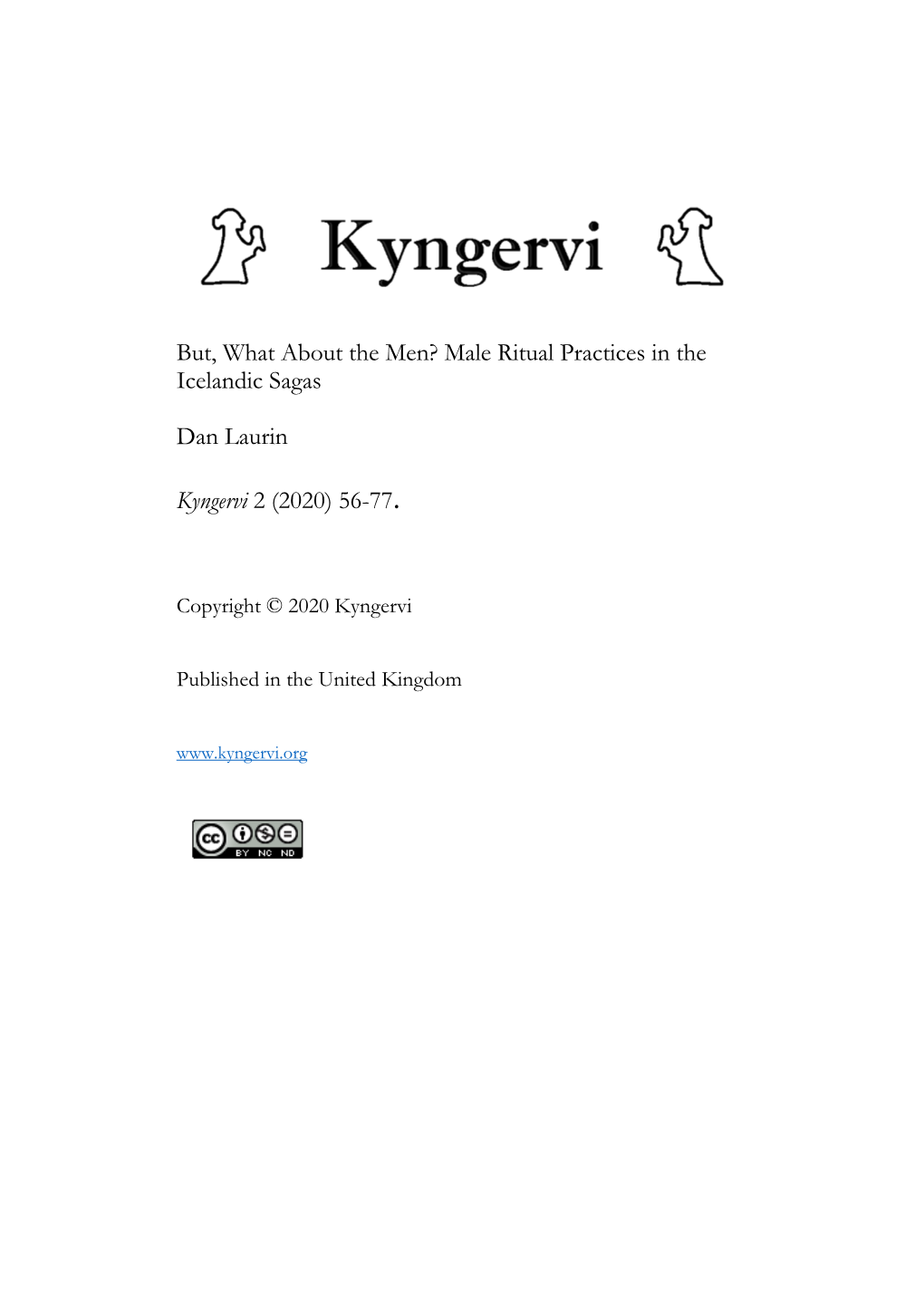 But, What About the Men? Male Ritual Practices in the Icelandic Sagas