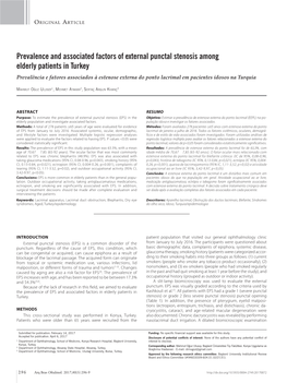 Prevalence and Associated Factors of External Punctal Stenosis Among