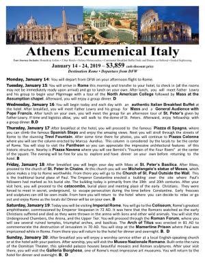 Athens Ecumenical Italy