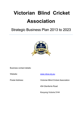 Strategic Plan 2010 to 2015
