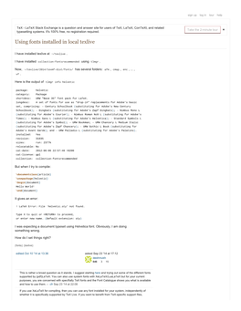Using Fonts Installed in Local Texlive - Tex - Latex Stack Exchange