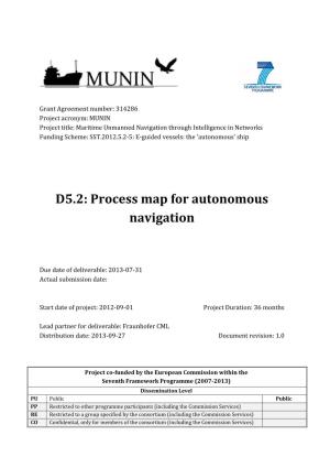 D5.2: Process Map for Autonomous Navigation