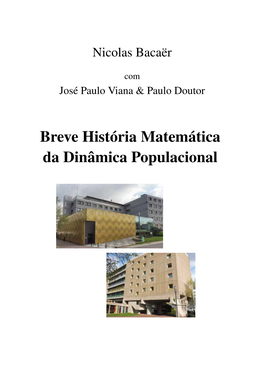 Breve História Matemática Da Dinâmica Populacional