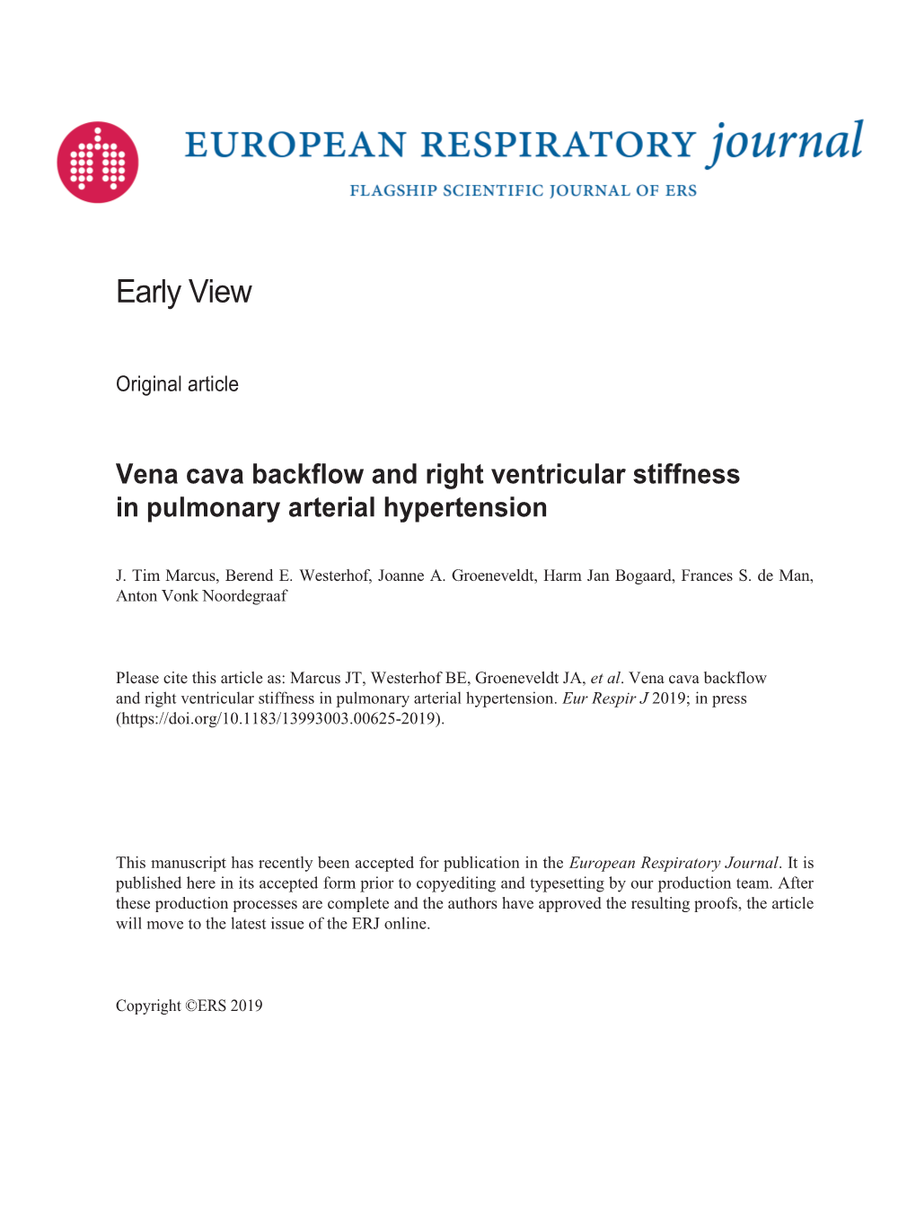 Vena Cava Backflow and Right Ventricular Stiffness in Pulmonary Arterial Hypertension