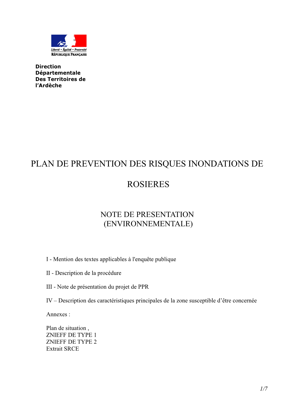 Plan De Prevention Des Risques Inondations De