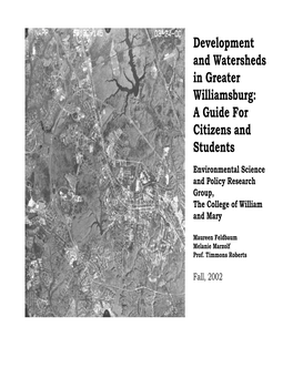 Development and Watersheds in Greater Williamsburg