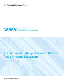 Accounting for Intangible Assets: There Is Also an Income Statement
