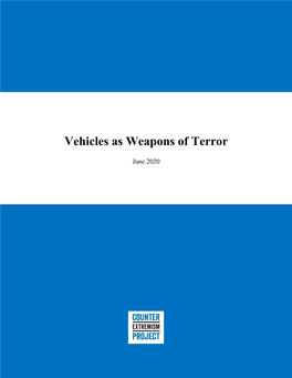 Vehicles As Weapons of Terror