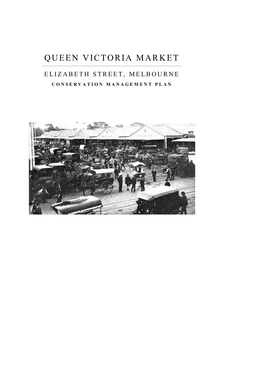 Queen Victoria Market Conservation Management Plan