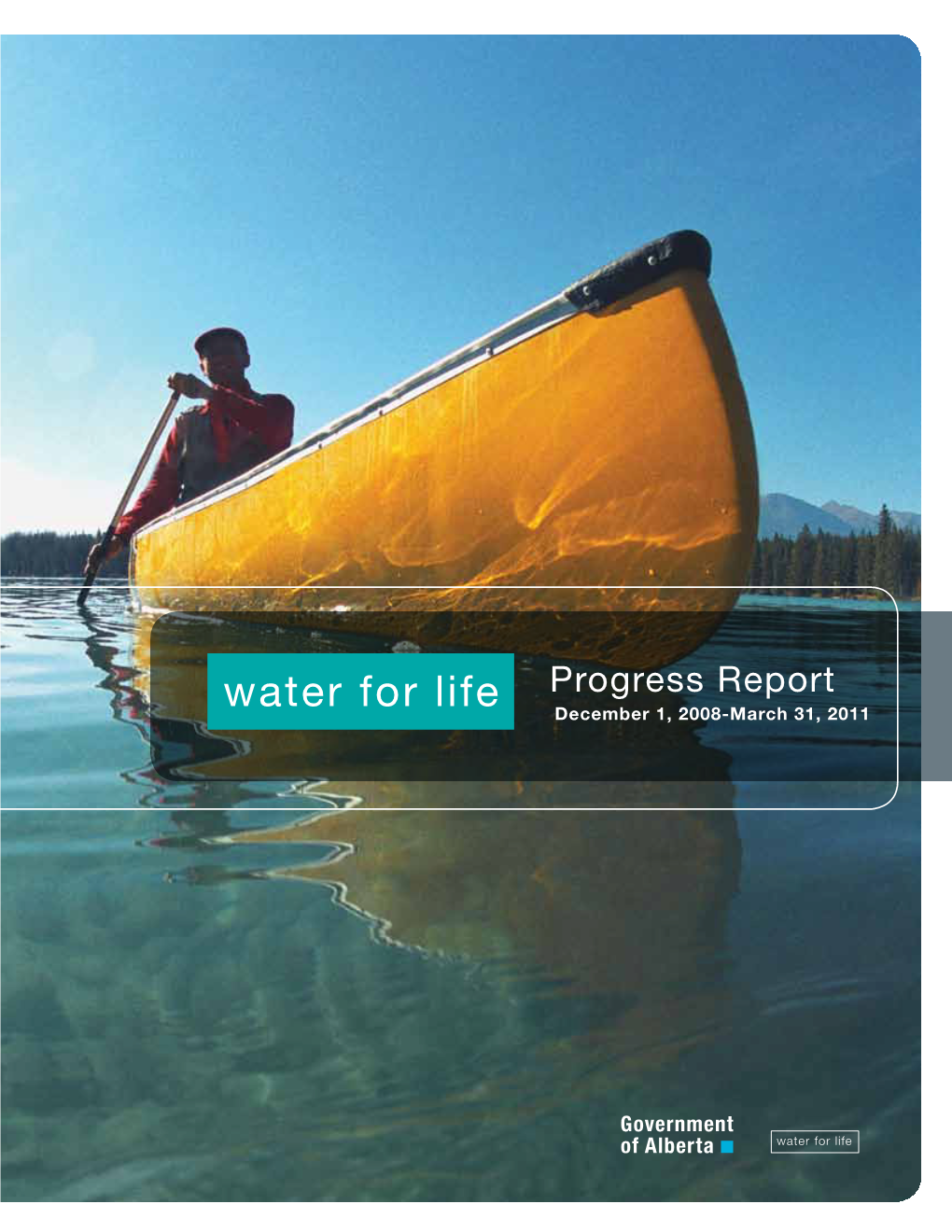 Water for Life: Progress Report December 1, 2008-March 31, 2011