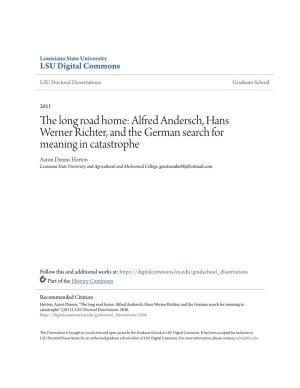 Alfred Andersch, Hans Werner Richter, and the German Search for Meaning in Catastrophe