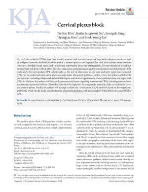 Cervical Plexus Block