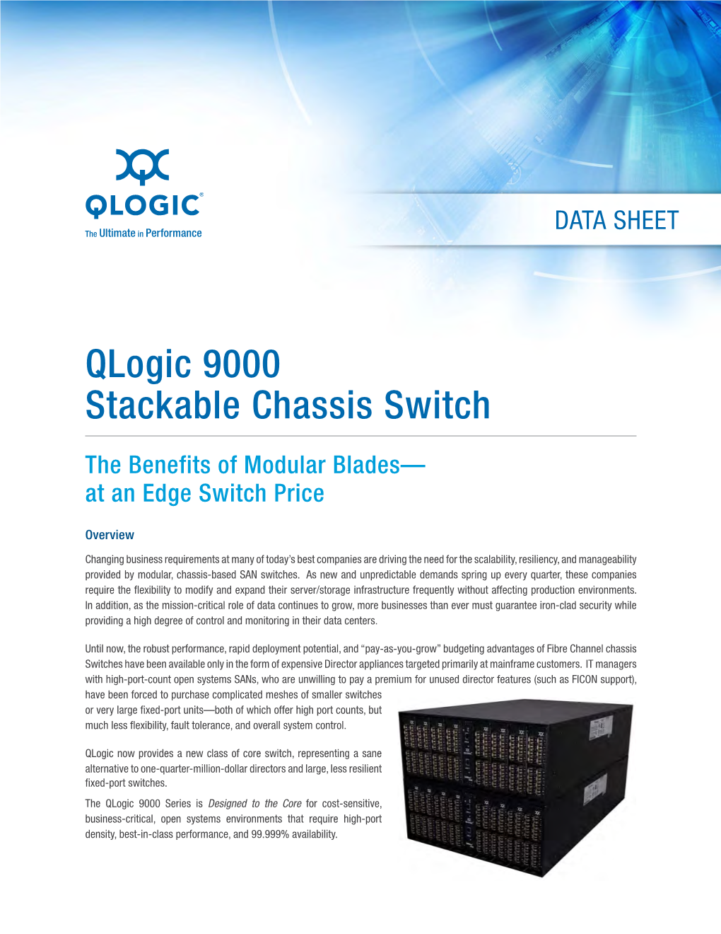 Qlogic 9000 Series Data Sheet