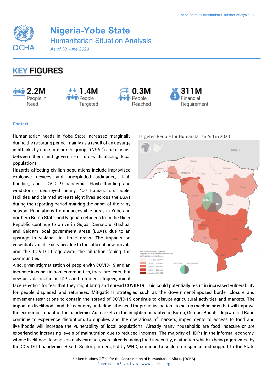 Yobe State Situation Analysis June 2020