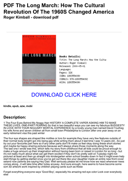 How the Cultural Revolution of the 1960S Changed America Roger Kimball - Download Pdf