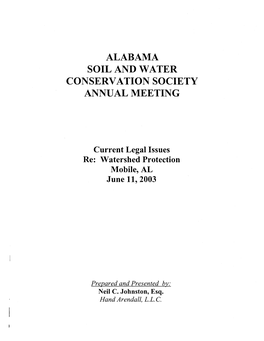 Alabama Soil and Water Conservation Society Annual Meeting