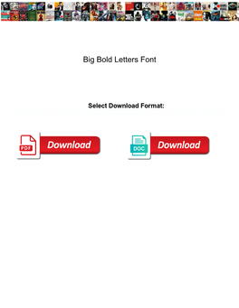 Big Bold Letters Font