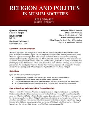 Religion and Politics in Muslim Societies