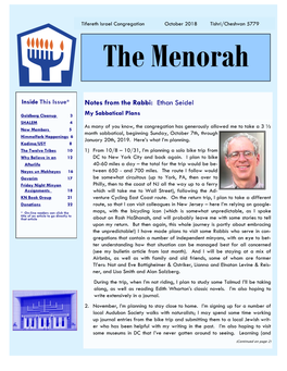 Menorah Oct 2018