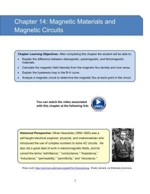 Chapter 14: Magnetic Materials and Magnetic Circuits