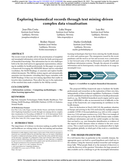 Exploring Biomedical Records Through Text Mining-Driven Complex Data Visualisation