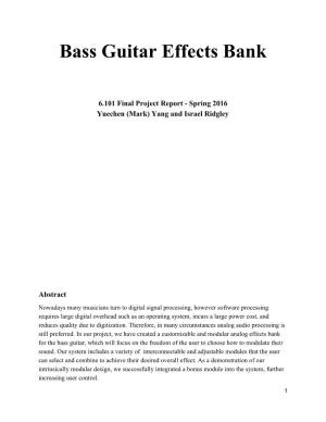 Bass Guitar Effects Bank