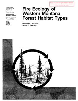 Fire Ecology of Western Montana Forest Habitat Types William C