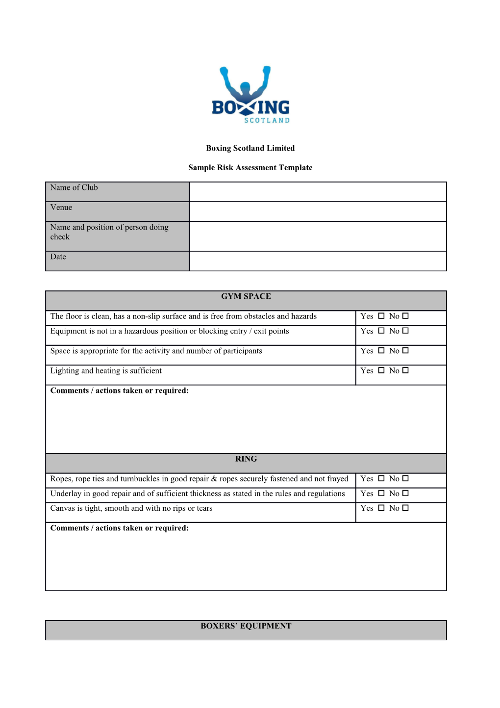 Risk Assessment Form s3