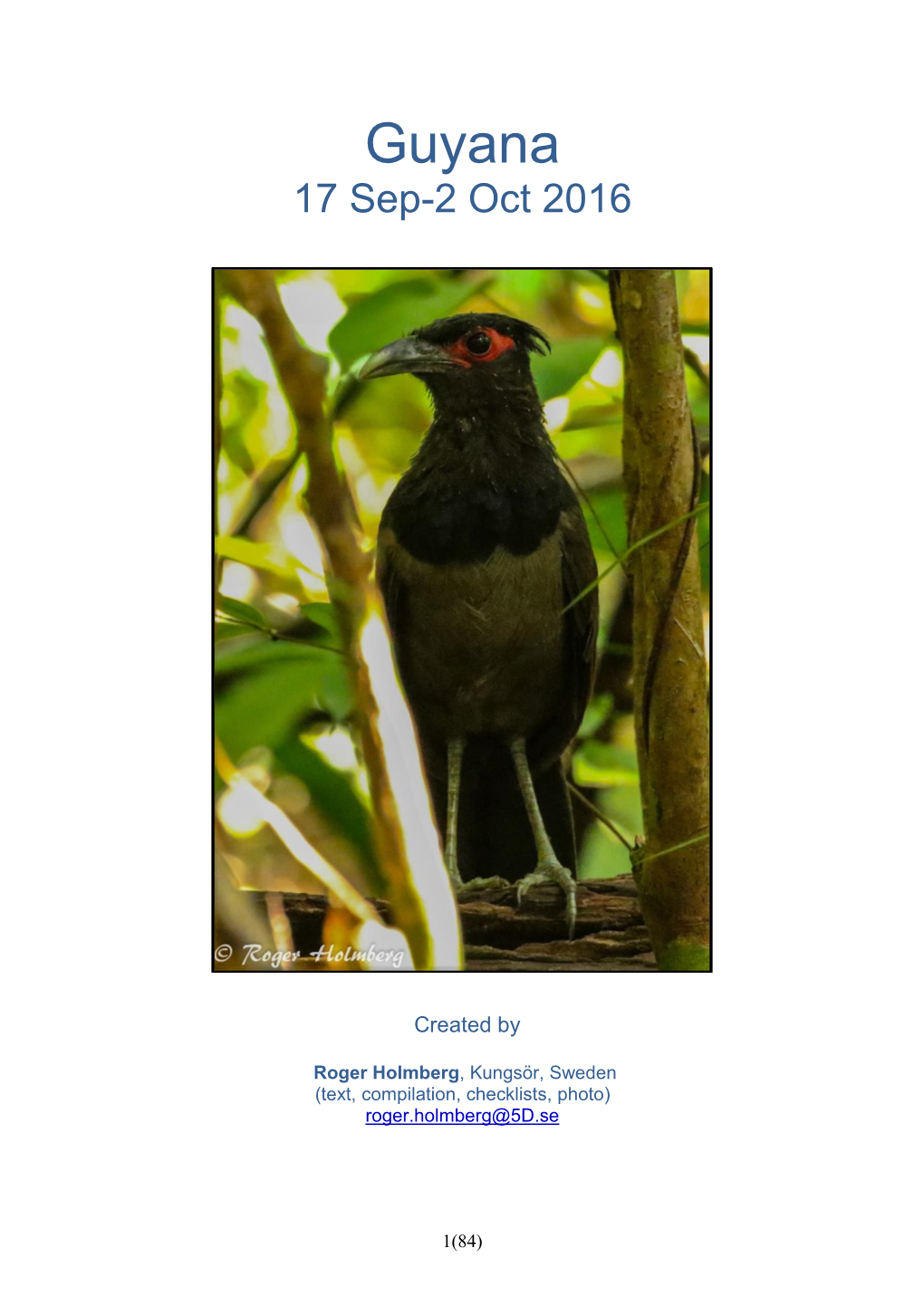 Guyana 17 Sep-2 Oct 2016