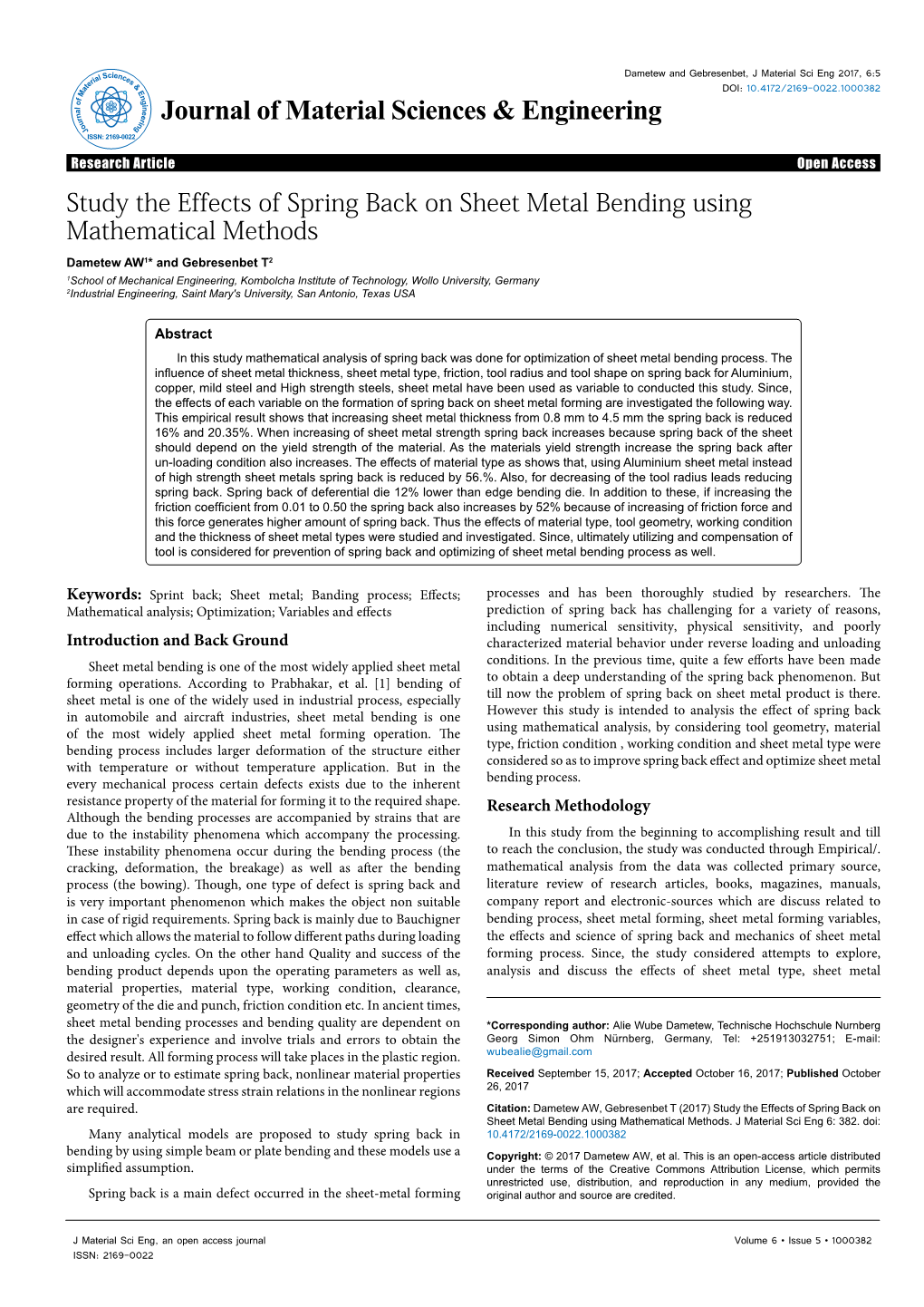 Study the Effects of Spring Back on Sheet Metal Bending Using Mathematical Methods