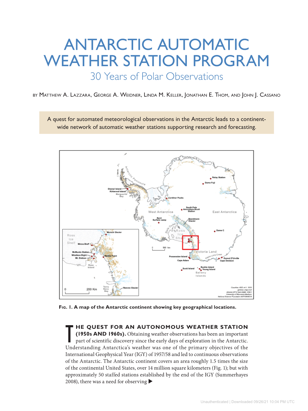 Antarctic Automatic Weather Station Program