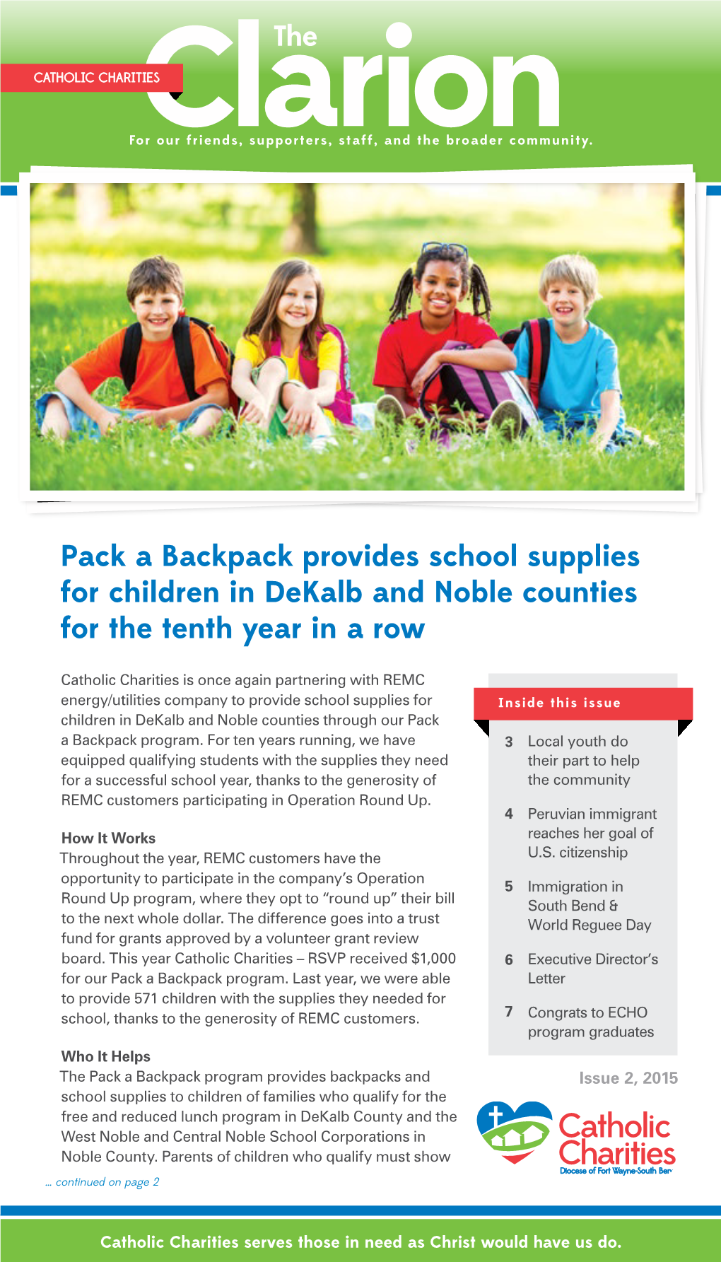 Pack a Backpack Provides School Supplies for Children in Dekalb and Noble Counties for the Tenth Year in a Row