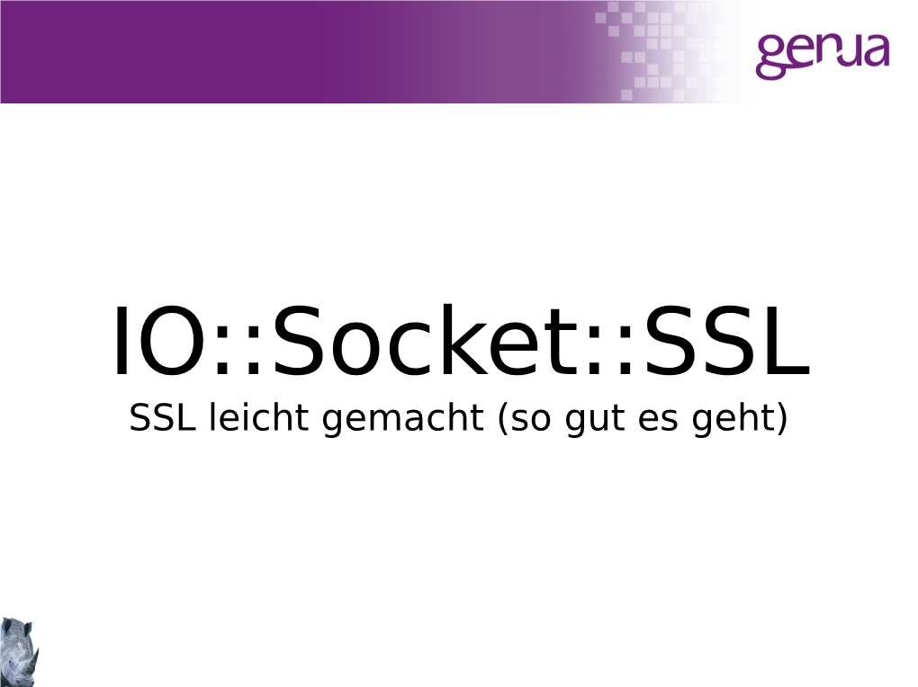 IO::Socket::SSL SSL Leicht Gemacht (So Gut Es Geht)