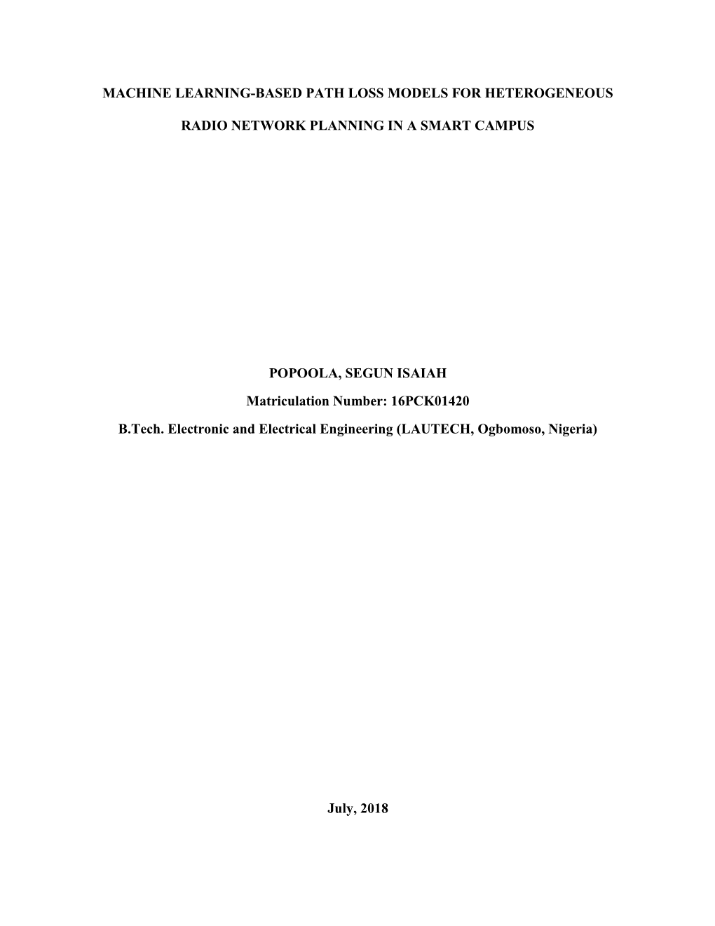 Machine Learning-Based Path Loss Models for Heterogeneous