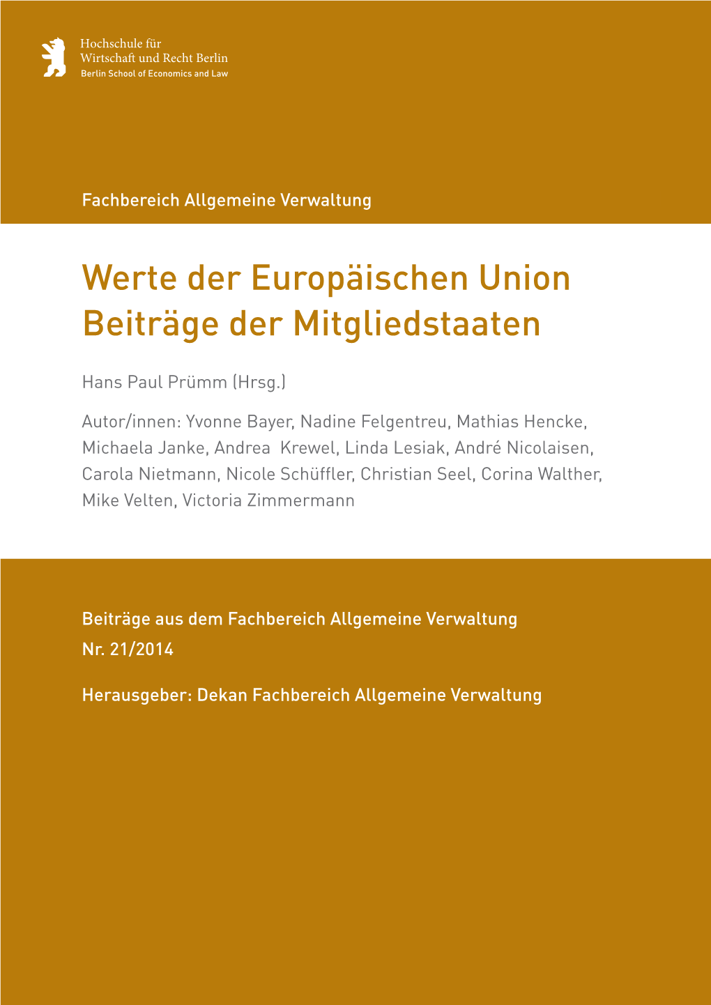 Werte Der Europäischen Union Beiträge Der Mitgliedstaaten