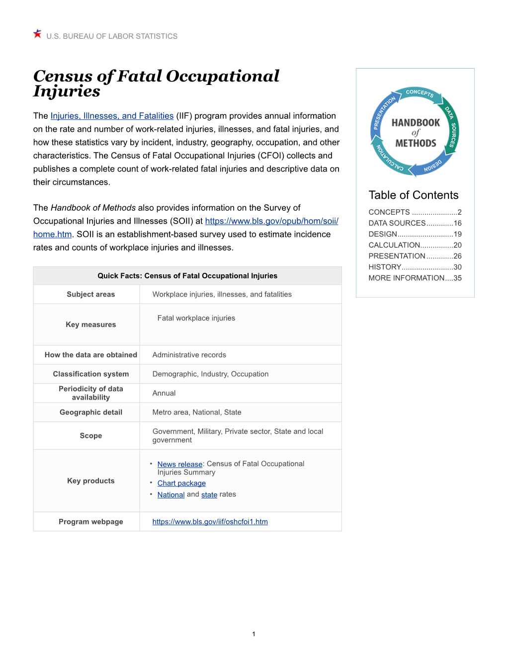 Census of Fatal Occupational Injuries