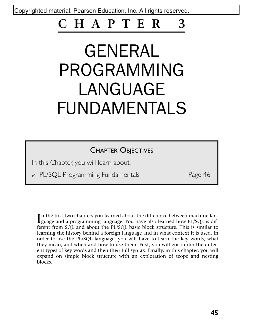 General Programming Language Fundamentals