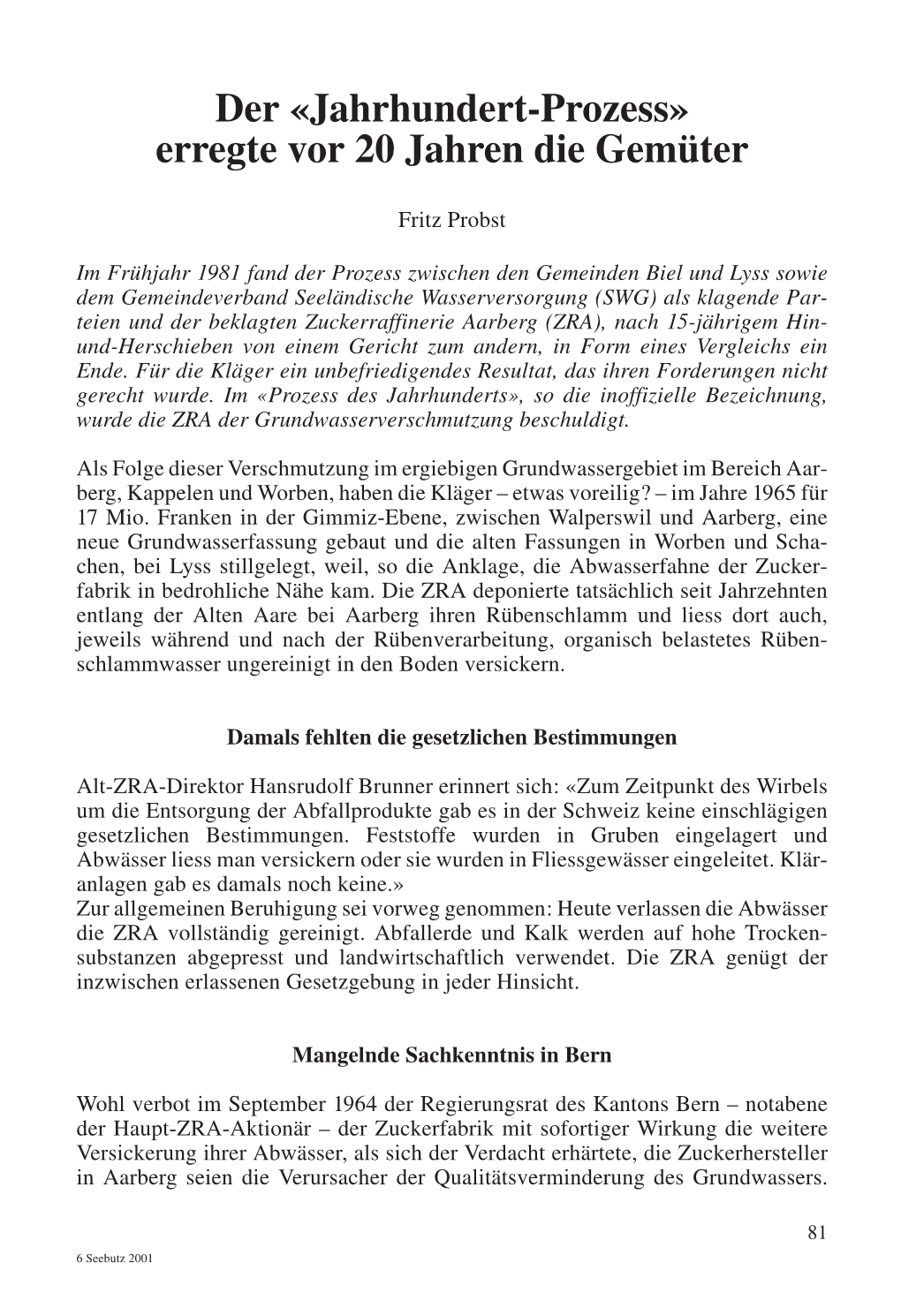 Der «Jahrhundert-Prozess» Erregte Vor 20 Jahren Die Gemüter