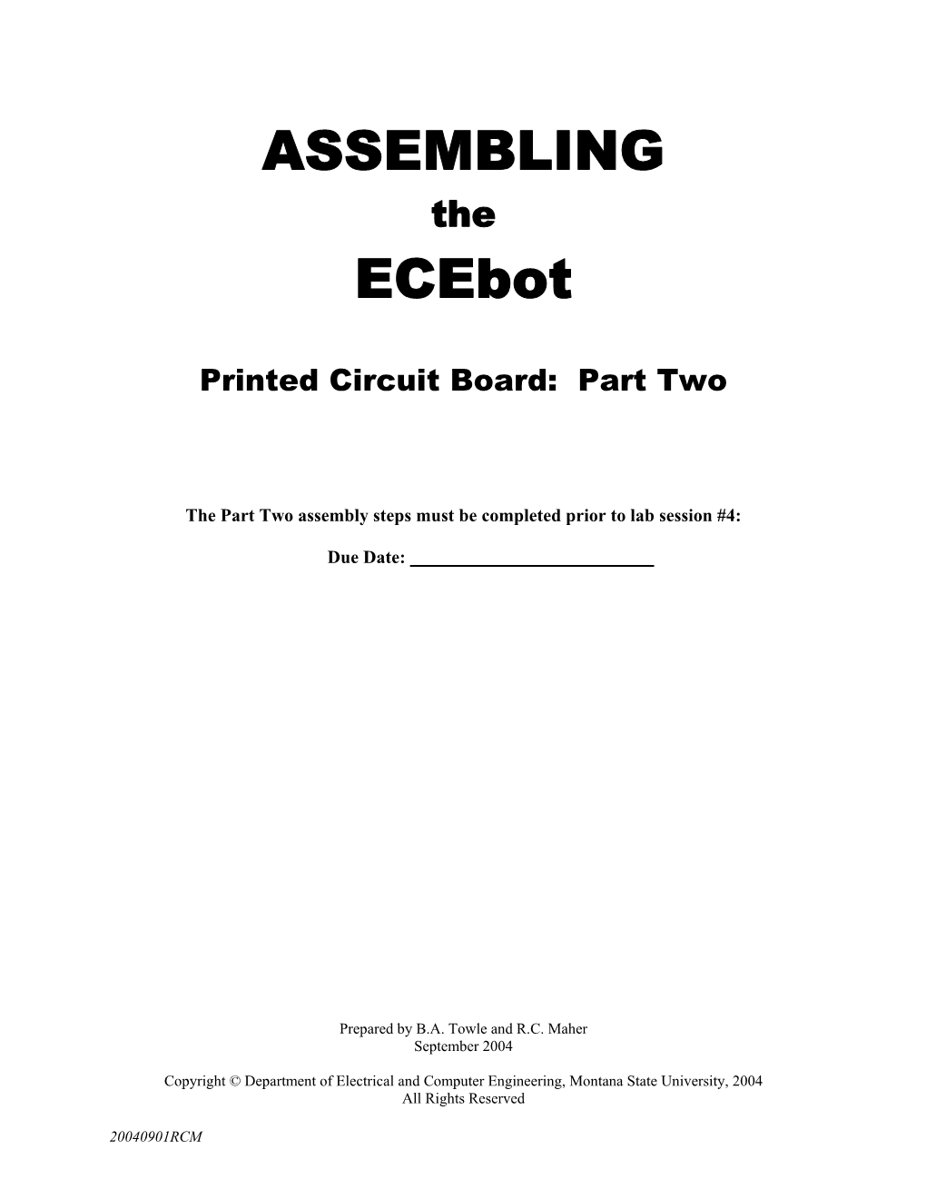 Printed Circuit Board: Part Two